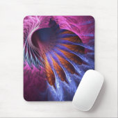 Indische veren Fractal Mousepad Muismat (Met muis)