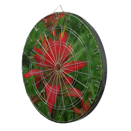 Indische verfborstel dartbord (Voorkant Rechts)