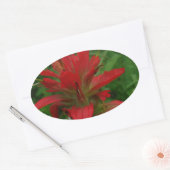 Indische verfborstel ovale sticker (Envelop)