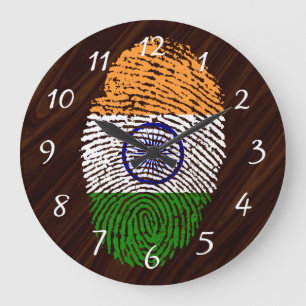 Indische vingerafdrukvlag grote klok