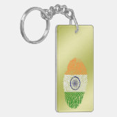 Indische vingerafdrukvlag sleutelhanger (Voorkant Links)