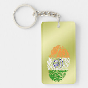 Indische vingerafdrukvlag sleutelhanger