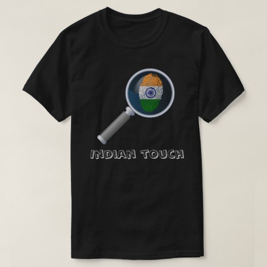 Indische vingerafdrukvlag t-shirt (Design voorkant)