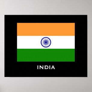 Indische vlag Aangepast Poster