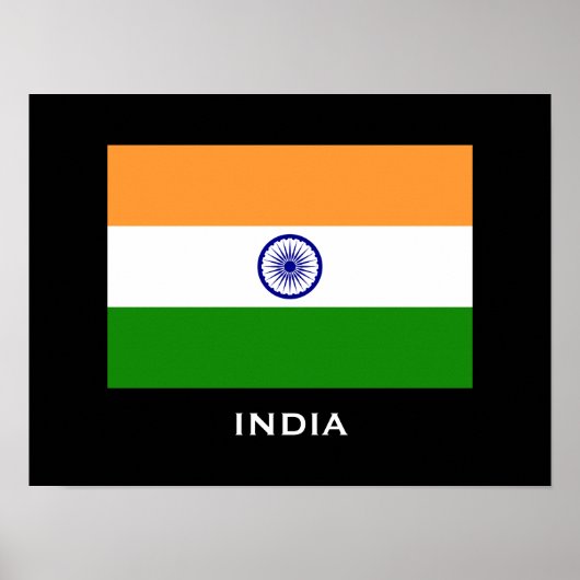 Indische vlag Aangepast Poster (Voorkant)