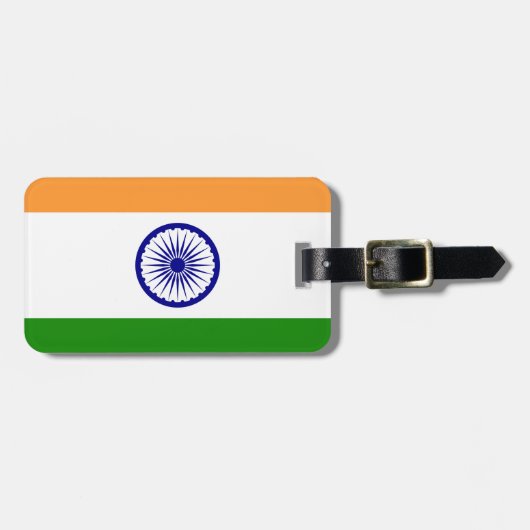 Indische vlag - Afbeelding van hoge kwaliteit Bagagelabel (Voorkant horizontaal)