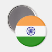 Indische vlag - Afbeelding van hoge kwaliteit Magneet (Voorkant / Achterkant)