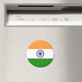 Indische vlag - Afbeelding van hoge kwaliteit Magneet (Insitu (Vaatwasser))