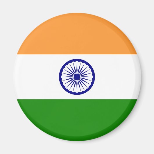 Indische vlag - Afbeelding van hoge kwaliteit Magneet (Voorkant)
