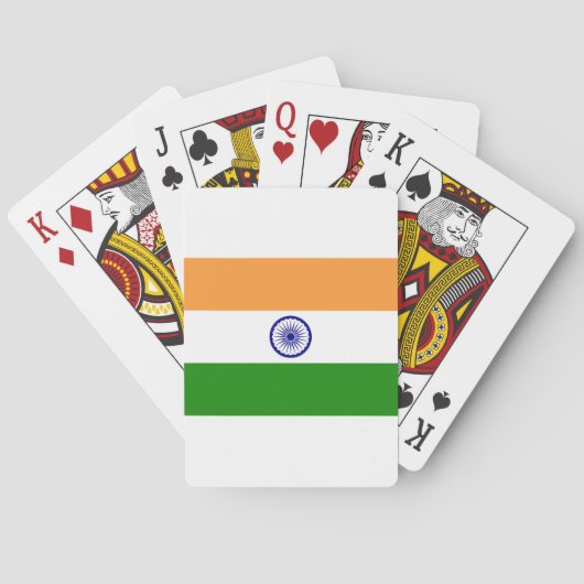 Indische vlag - Afbeelding van hoge kwaliteit Pokerkaarten (Achterkant)
