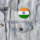 Indische vlag - Afbeelding van hoge kwaliteit Ronde Button 5,7 Cm (In situ)