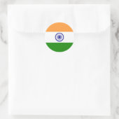 Indische vlag - Afbeelding van hoge kwaliteit Ronde Sticker (Tas)