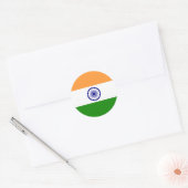 Indische vlag - Afbeelding van hoge kwaliteit Ronde Sticker (Envelop)