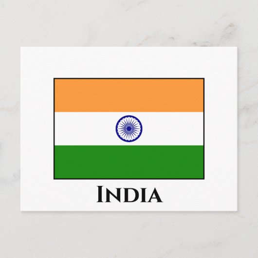 Indische vlag briefkaart (Voorkant)