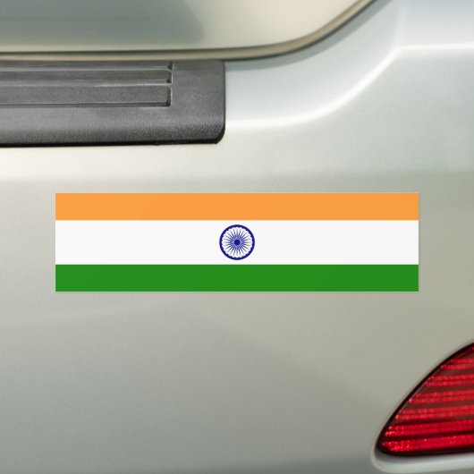 Indische vlag bumpersticker (Op auto)