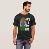 Indische vlag Dna Fingerprint India T-shirt (Voorkant volledig)