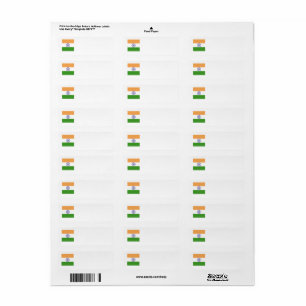 Indische vlag Embleem Etiket