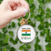 Indische vlag en gepersonaliseerde Sleutelhanger (Hand)