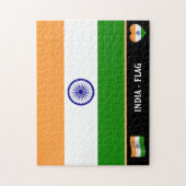 Indische vlag en Indiaas land/India Legpuzzel (Verticaal)