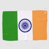 Indische vlag golfhanddoek (Horizontaal)
