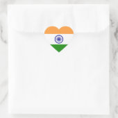 Indische vlag hart sticker (Tas)
