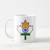 Indische vlag in Canadese aple Leaf Items Koffiemok (Links)