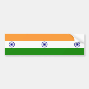 Indische vlag (India) (Zuid-Aziatisch land) (Bhara Bumpersticker
