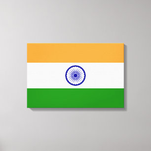 Indische vlag (India) (Zuid-Aziatisch land) (Bhara Canvas Afdruk