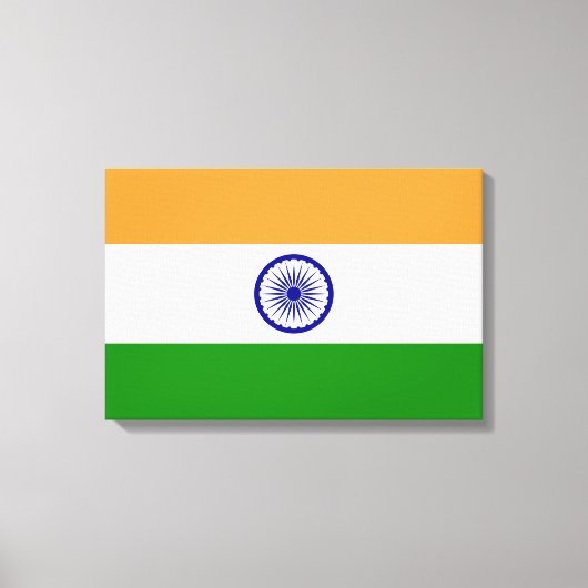 Indische vlag (India) (Zuid-Aziatisch land) (Bhara Canvas Afdruk (Voorkant)