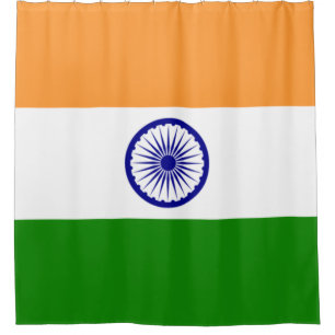 Indische vlag (India) (Zuid-Aziatisch land) (Bhara Douchegordijn