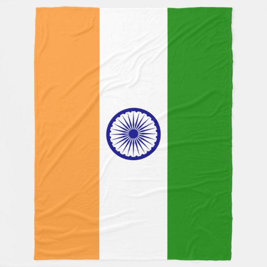 Indische vlag (India) (Zuid-Aziatisch land) (Bhara Fleece Deken (Voorkant)