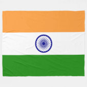 Indische vlag (India) (Zuid-Aziatisch land) (Bhara Fleece Deken (Voorkant (Horizontaal))
