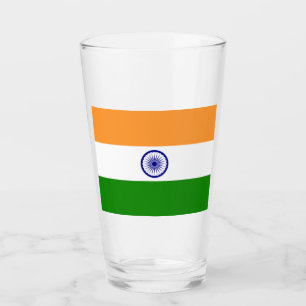 Indische vlag (India) (Zuid-Aziatisch land) (Bhara Glas
