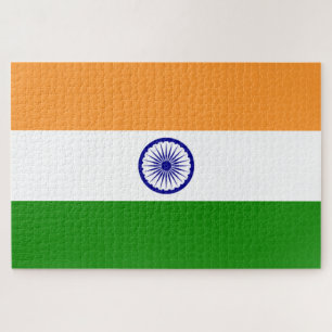 Indische vlag (India) (Zuid-Aziatisch land) (Bhara Legpuzzel
