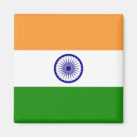 Indische vlag (India) (Zuid-Aziatisch land) (Bhara Magneet (Voorkant)