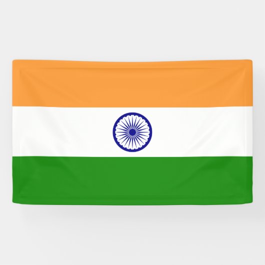Indische vlag (India) (Zuid-Aziatisch land) (Bhara Spandoek (Horizontaal)