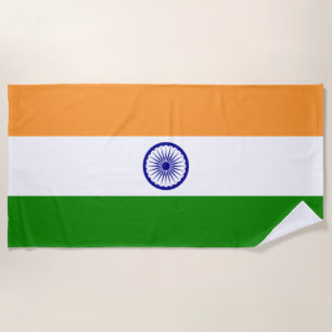 Indische vlag (India) (Zuid-Aziatisch land) (Bhara Strandlaken