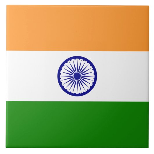 Indische vlag (India) (Zuid-Aziatisch land) (Bhara Tegeltje (Voorkant)