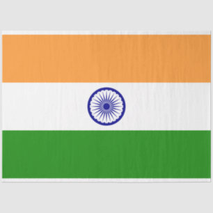 Indische vlag (India) (Zuid-Aziatisch land) (Bhara Tissuepapier