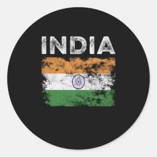 Indische vlag - Indische vlag Ronde Sticker
