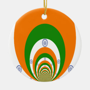 Indische Vlag Kaleidoscoop: Eindeloze Eenheid & Pa Keramisch Ornament
