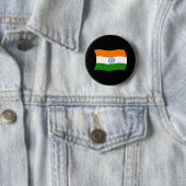 Indische Vlag Knop Ronde Button 5,7 Cm (In situ)