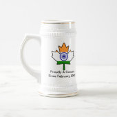 Indische Vlag Maple Leaf Stein Bierpul (Links)