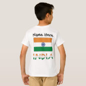 Indische vlag met Jouw naam T-shirt (Achterkant volledig)