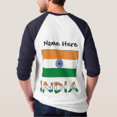 Indische vlag met Jouw naam T-shirt (Achterkant)
