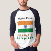 Indische vlag met Jouw naam T-shirt (Voorkant)