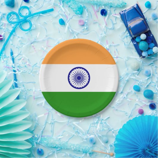 Indische vlag papieren bordje (Feest)
