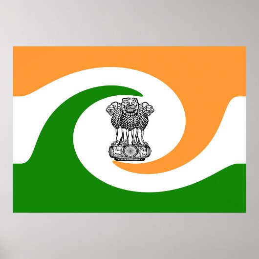 Indische vlag poster (Voorkant)