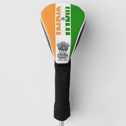 Indische vlag: prachtig patriottisch golfheadcover (Voorkant)