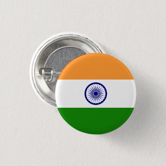 Indische vlag ronde button 3,2 cm (Voorkant /achterkant)